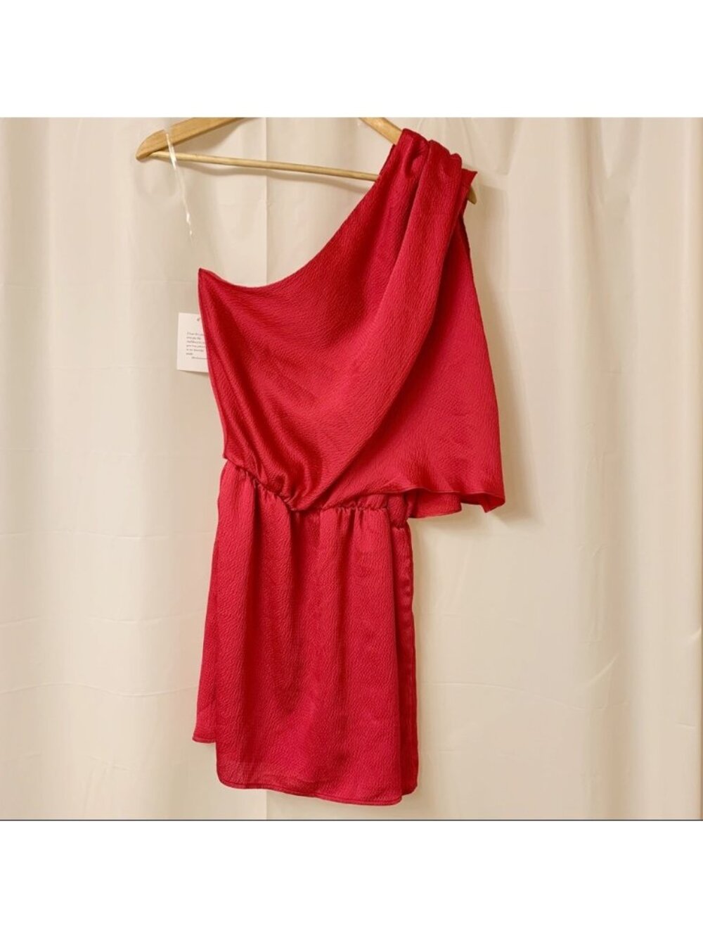 London Grace Collection Pink One Shoulder Mini Dress Medium
